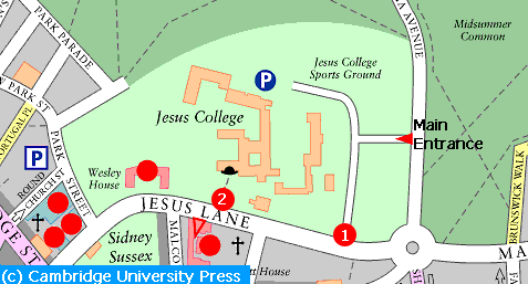 Map of Jesus College